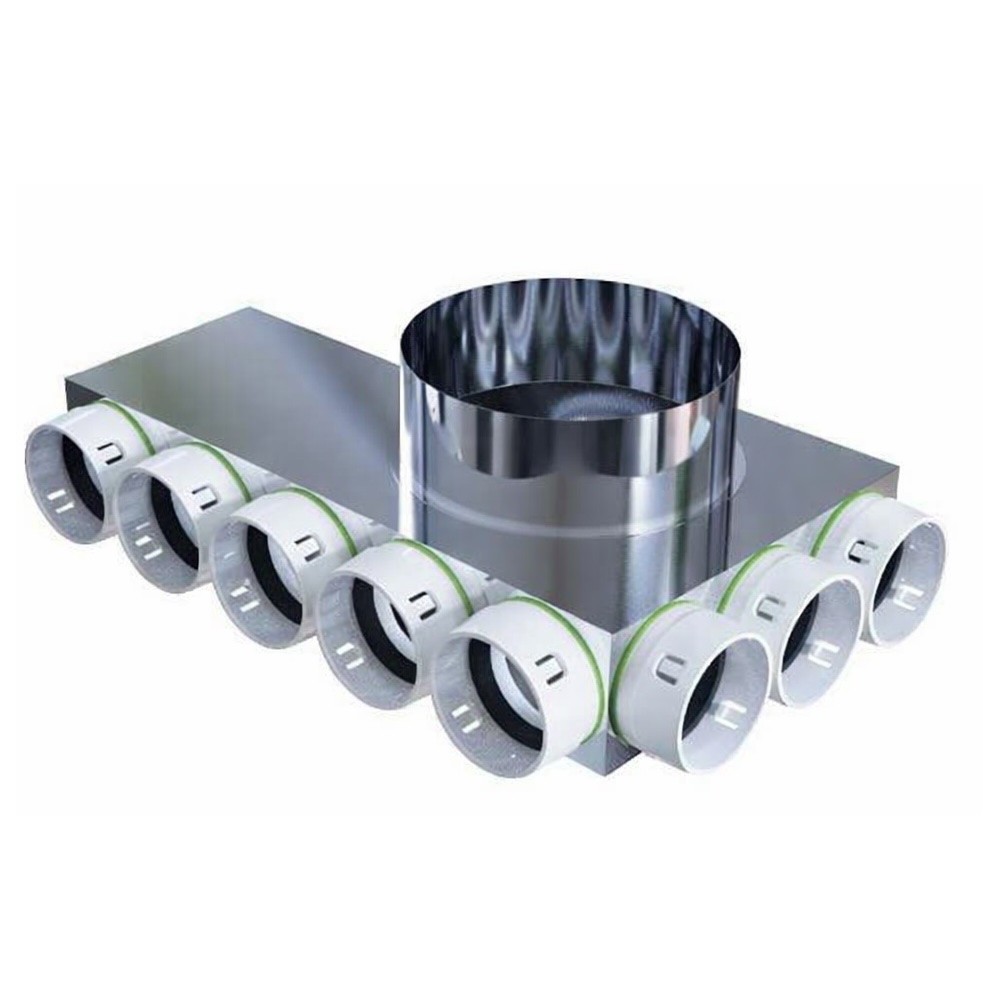 Skrzynka rozdzielcza do systemu rekuperacji PEFLEX 8x75/160