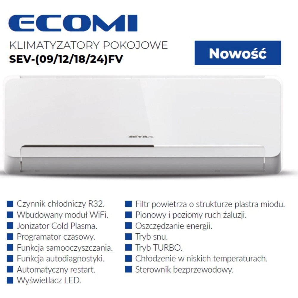 Pokojová klimatizace SEVRA Ecomi SEV-09FV