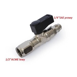 Valve for R32 1/2" ACME F x 1/4" SAE M refrigerant cylinders