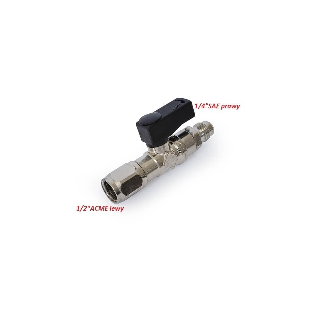 Valve for R32 1/2" ACME F x 1/4" SAE M refrigerant cylinders