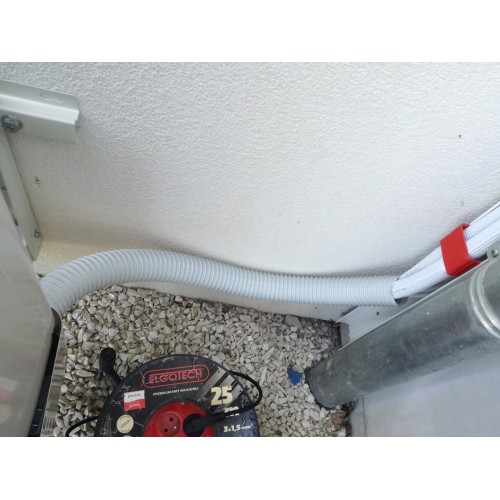 Flexible pipe fi 50 STANN - black, 1m
