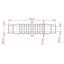 ZŁĄCZKA WĘŻYKA DO SKROPLIN 6MM L-0006 2