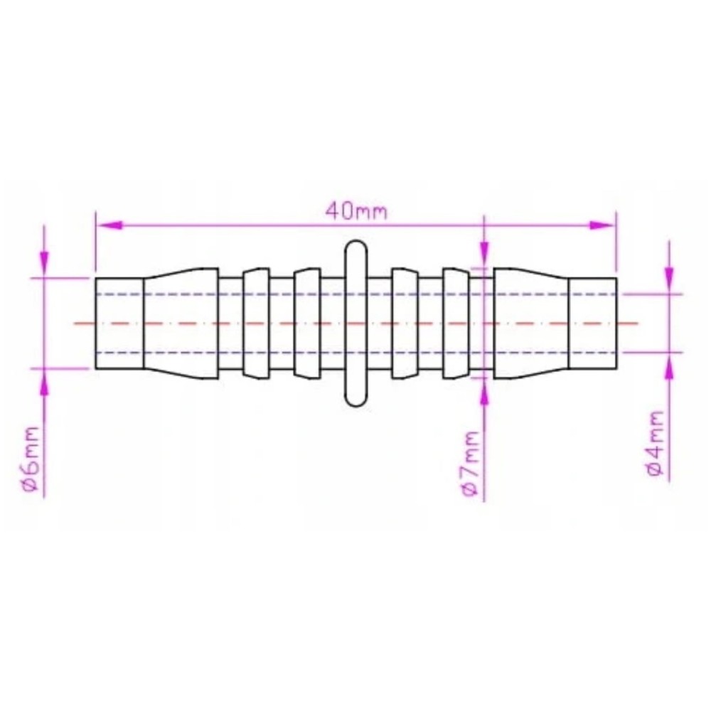 SPOJKA KONDENZÁTNÍ HADICE 6 MM L-0006