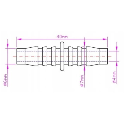 SPOJKA KONDENZÁTNÍ HADICE 6 MM L-0006