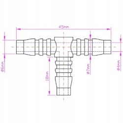 TEE CONNECTOR CONDENSATE HOSE 6MM T0006 2
