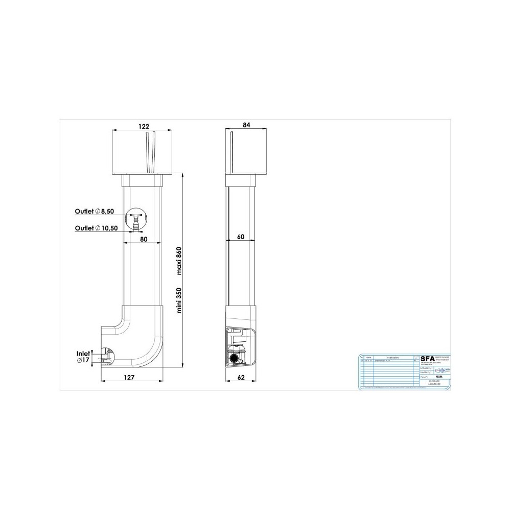 Air conditioning pump with mounting strip