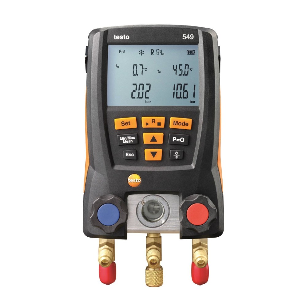 Testo 549 - electronic valve holder, pressure gauges