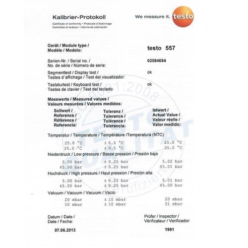 Testo 549 - electronic valve holder, pressure gauges