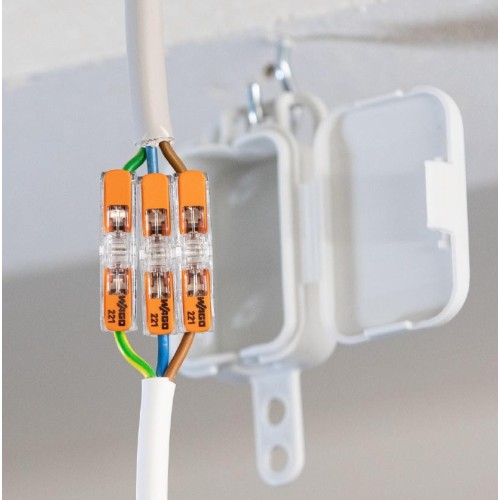 Złączka zaciskowa Wago przelotowa 2x0.8-4mm drut i linka, 1szt
