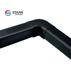 Kolano 90 stopni czarne 80x60mm STANN