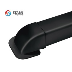 Maskownica ścienna koryta czarna 80x60mm STANN