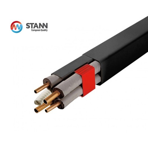 Černý instalační kanál 2m, 80x60mm