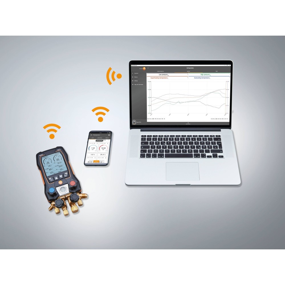 Testo 557S - Smart Vacuum kit - electronic luminaire with wireless probes
