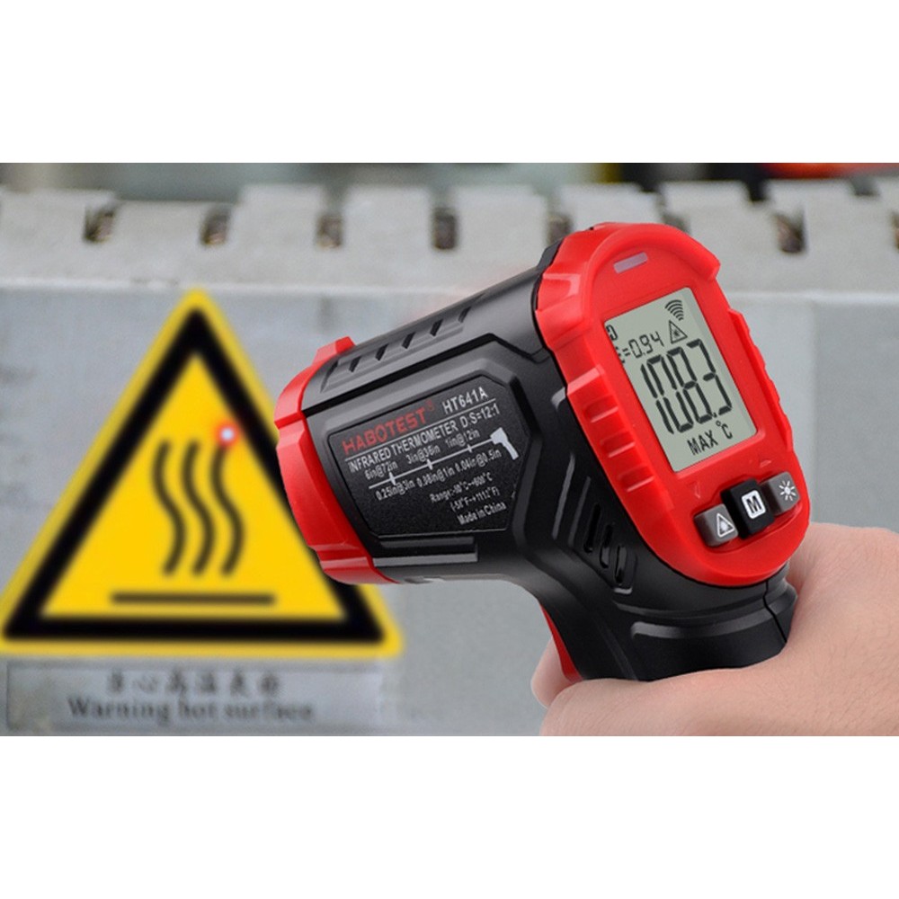 Digitální laserový pyrometr, barevný displej Habotest HT641A