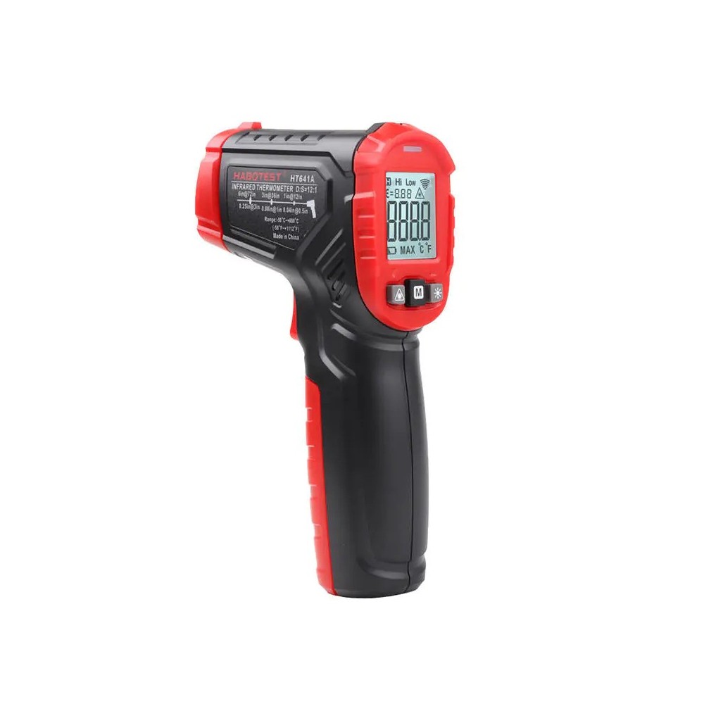 Habotest HT641A digital laser pyrometer, color display