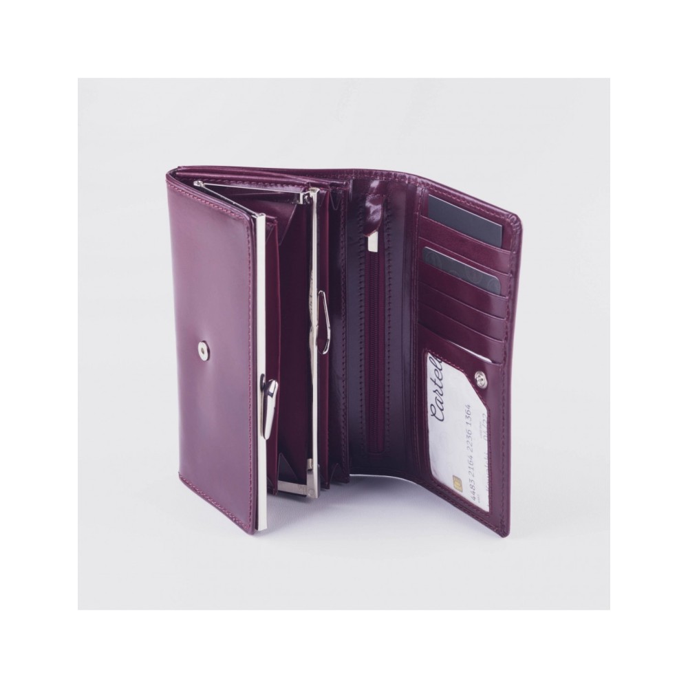 Cartello D700  women's leather big-bar wallet | 318★