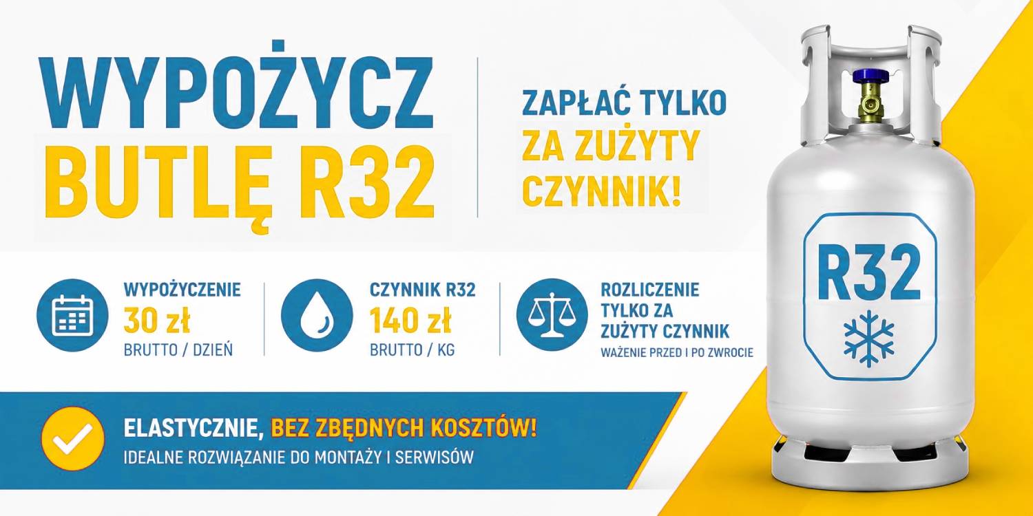 wypożycz butlę z czynnikiem R32