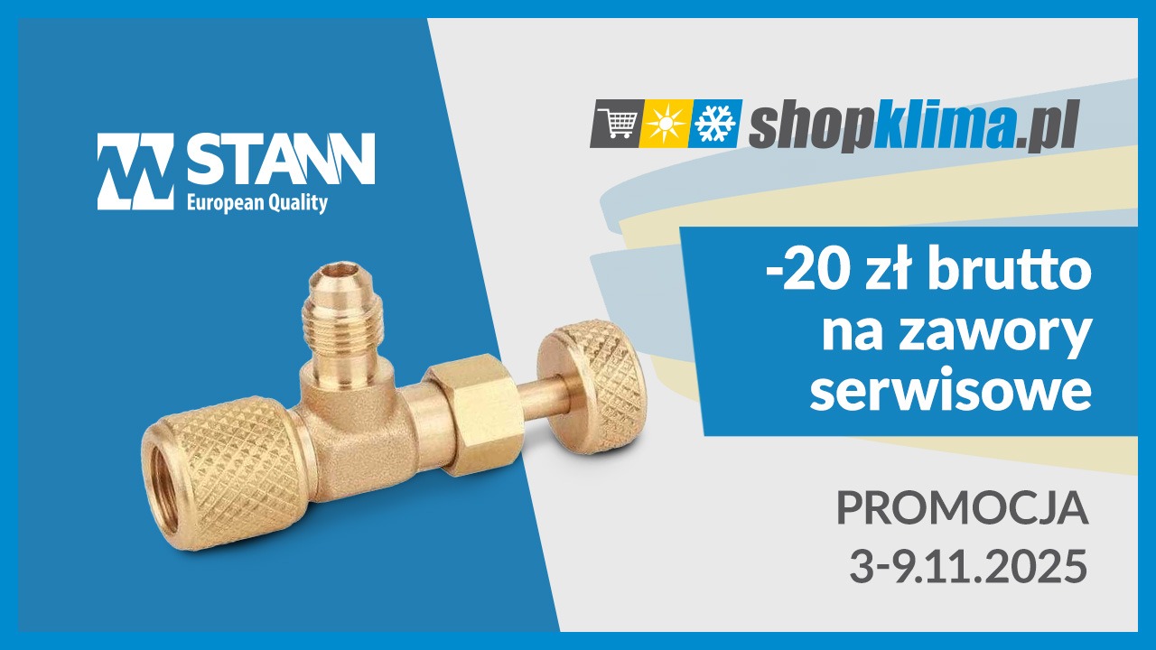 Zawory serwisowe odcinające do klimatyzacji – 20 zł taniej!