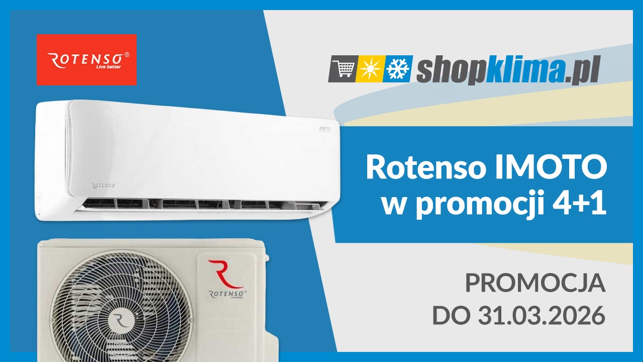 Rotenso IMOTO 4+1 – piąty klimatyzator za 1 zł!